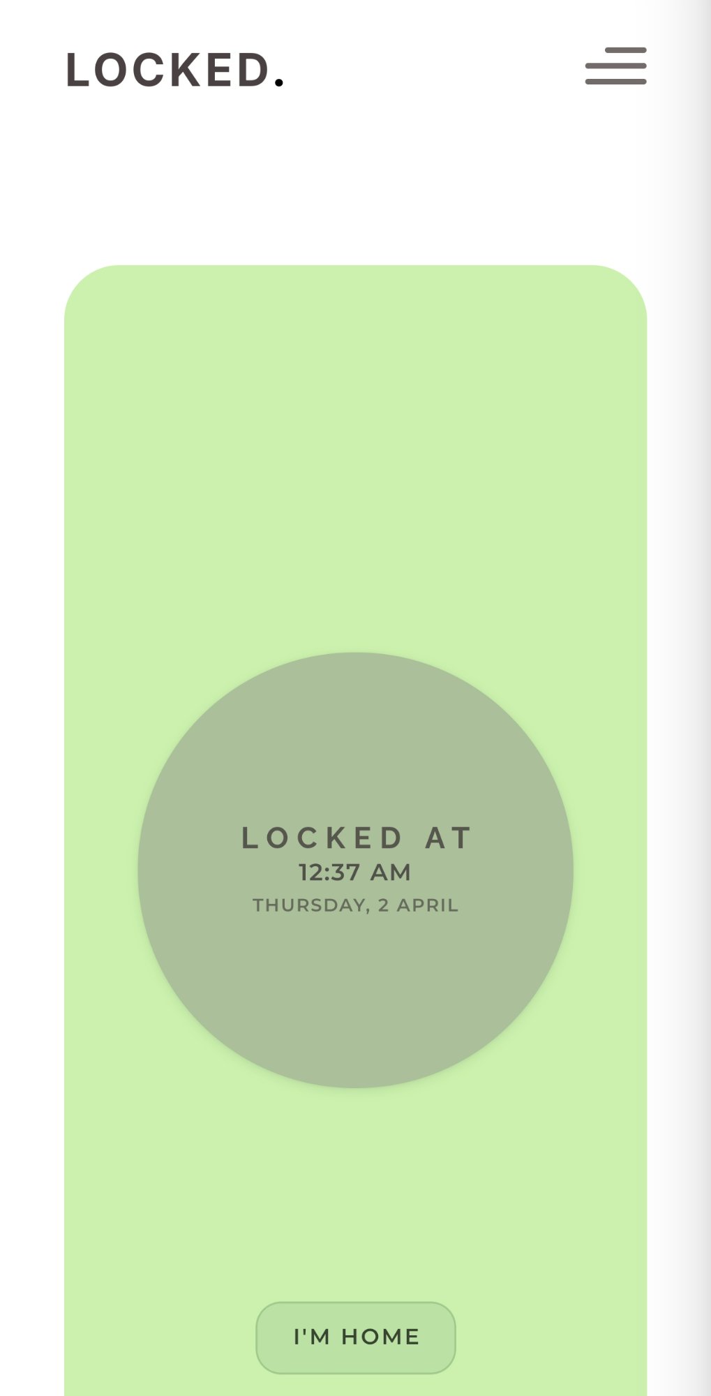 LOCKED confirmed